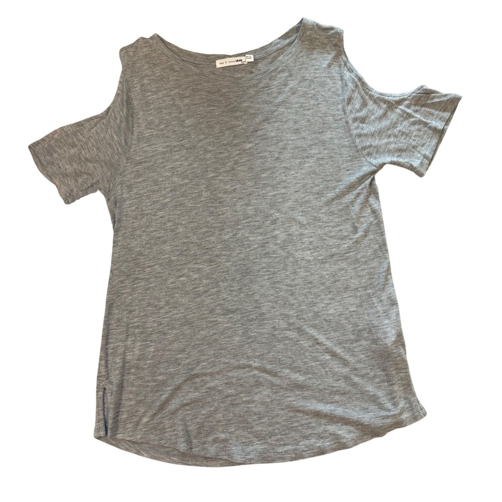 rag bone JEAN Cold‎ Shoulder Tunic Top Gray XS Micro Modal